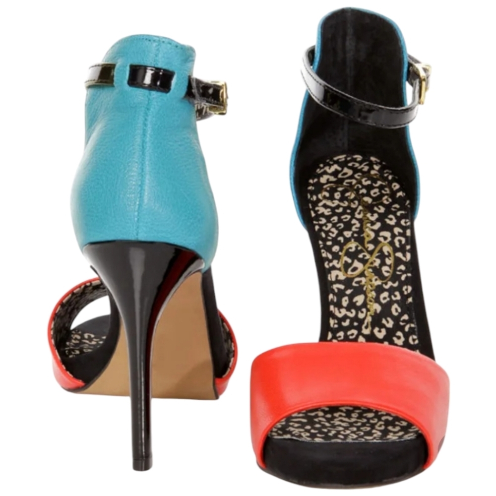 Jessica Simpson Blue and Red Heels